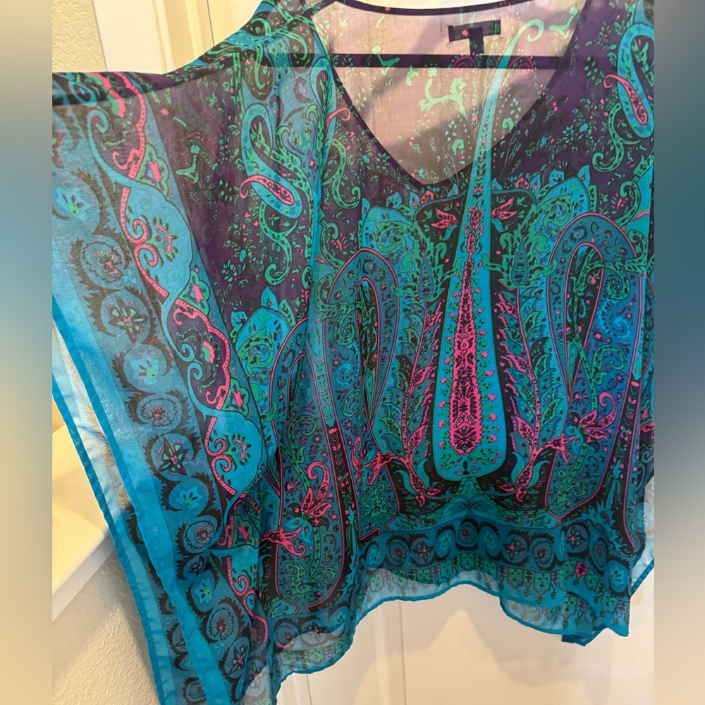Lane Bryant Multicolor Patterned Top - Picture 5 of 6